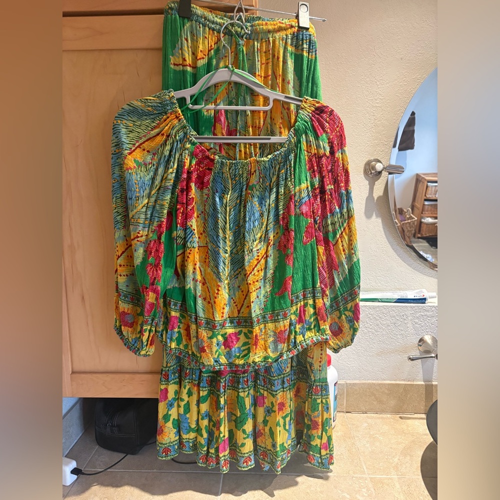 Cynthia Rowley Multicolor Floral matching skirt set
